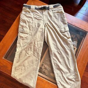 Cabela Belted Cargo Pants 4Most SPF50 Tan L30 G30 Like NEW